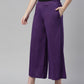 Souchii Women Purple Knitted Palazzos - Swadesiicart