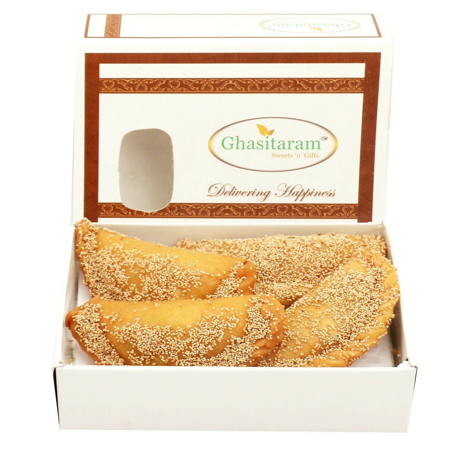 Ghasitaram Holi Sweets - Roasted Khus Khus Gujiya | Swadesiicart