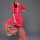 Aks Ethnic Motifs Printed Straight Kurta With Sharara