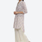 Biba V-Neck Ethnic Motifs Printed Pure Cotton Kurta - Swadesiicart