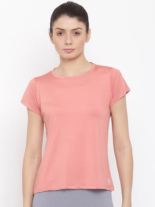 MKH Women Pink Dri-FIT Running T-shirt - Swadesiicart