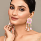 New Stylish Meenakari Pink Jhumki Earring for Womens by House of Ree | Swadesiicart
