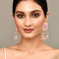 New Stylish Meenakari Pink Jhumki Earring for Womens by House of Ree | Swadesiicart