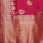 Anouk Floral Woven Design Zari Silk Blend Banarasi Saree | Swadesiicart