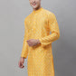Sojanya Geometric Embroidered Thread Work Cotton Silk Kurta | Swadesiicart