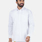 Ramraj Cotton Mens Full Sleeve Formal 100 % Cotton White Shirt | Swadesiicart