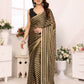 Designer Partywear Black & Silver Georgette Fancy Saree - Satrangi | Swadesiicart