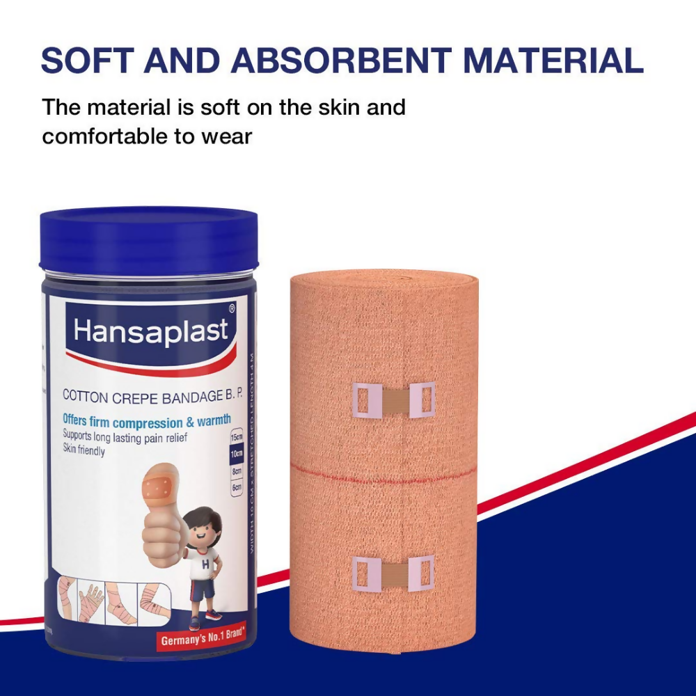 Hansaplast Soft Cotton Crepe Bandage For Pain Relief - Elastic | Swadesiicart