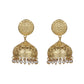 Joban Fashion Women Matte Gold Brass Jhumka | Swadesiicart
