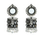 Mominos Fashion Johar Kamal Women Silver Oxidised Jhumkas - Swadesiicart