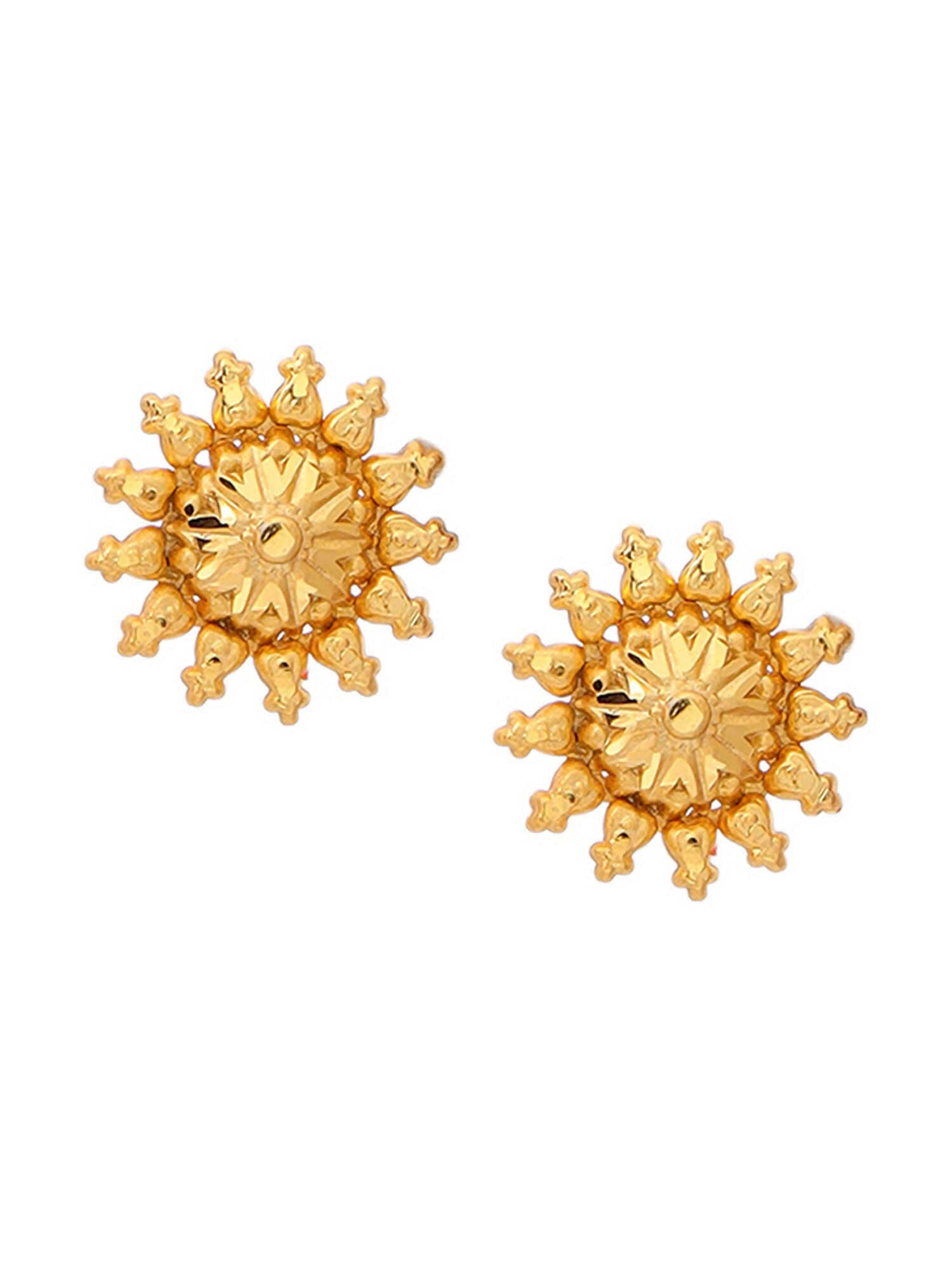 Ruby Raang Golden Choker with Round Studs | Swadesiicart