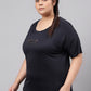 MKH Plus Size Typography Printed Relaxed Fit Dri-FIT T-shirt - Swadesiicart