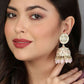 Meenakari Pink Jhumka Earrings By House of Ree - Swadesiicart