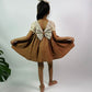 ArthLife Vintage Brown Fit And Flare Dress