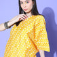 InWeave Women's Light Yellow Mirror Work Oneshoulder Kurta Set - Swadesiicart