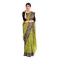Exclusive Collection 100% Pure Cotton Light Green Tant Saree With Hand Weaving Work - Swadesiicart