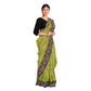 Exclusive Collection 100% Pure Cotton Light Green Tant Saree With Hand Weaving Work - Swadesiicart