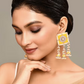 New Stylish Meenakari Yellow Jhumki Earring for Womens by House of Ree | Swadesiicart