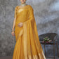 Anaita Mustard Cotton Silk Zari Woven Work Saree With Blouse Piece