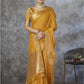 Anaita Mustard Cotton Silk Zari Woven Work Saree With Blouse Piece