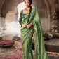 Anaita Designer Green Weaving Soft Tissue Silk Saree With Designer Blouse