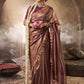 Anaita Designer Purple Weaving Soft Tissue Silk Saree With Designer Blouse