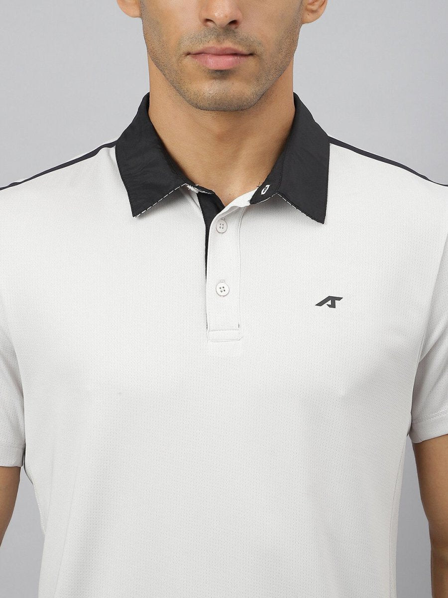 Alcis Men Train-Tech Anti-Static Slim-Fit Training Polo T-Shirt | Swadesiicart