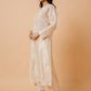 HOUSE OF KARI Floral Embroidered Silk Chikankari Kurta | Swadesiicart