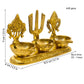 Spillbox Gold-Toned Brass Namah 3 Kuber Diya Pooja Essential | Swadesiicart