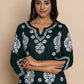 HOUSE OF KARI Chikankari Embroidered Straight Kurta | Swadesiicart
