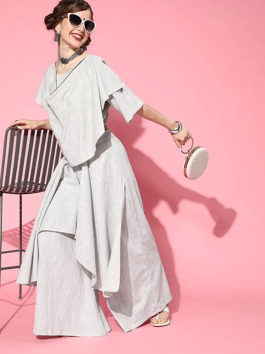 InWeave Grey Handloom Set - Swadesiicart