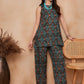 InWeave Aqua Pearl Abstract Printed Co Ords Set - Swadesiicart