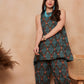 InWeave Aqua Pearl Abstract Printed Co Ords Set - Swadesiicart