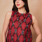 InWeave Red Abstract Printed Co Ords Set - Swadesiicart