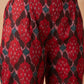 InWeave Red Abstract Printed Co Ords Set - Swadesiicart