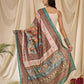 InWeave White Strappy Rama Green Dupatta Set - Swadesiicart