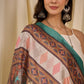 InWeave White Strappy Rama Green Dupatta Set - Swadesiicart