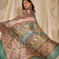 InWeave White Strappy Rama Green Dupatta Set - Swadesiicart
