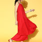 InWeave Strappy Set In Red With Organza Dupatta - Swadesiicart
