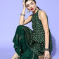 InWeave Green Gold Work Sharara Set - Swadesiicart