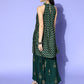 InWeave Green Gold Work Sharara Set - Swadesiicart