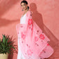 InWeave White Strappy Kurta Set With Pink Hand Print Dupatta - Swadesiicart