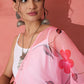 InWeave White Strappy Kurta Set With Pink Hand Print Dupatta - Swadesiicart