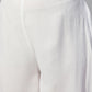 InWeave White Strappy Set - Green Organza Dupatta - Swadesiicart