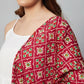 InWeave White Strappy Set - Maroon Fosilk Dupatta - Swadesiicart