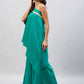 InWeave Women's Teal One Shoulder Kurta Set With Gota Work - Swadesiicart
