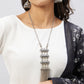 InWeave Women's Cream Anarkali Kurta Set With Black Chintz Print Dupatta - Swadesiicart