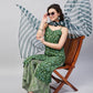 InWeave Women's Green Bagh Spaghetti Kurta Set W Green Le Dupatta - Swadesiicart