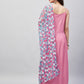 InWeave Women's Light Pink Strappy Set W White Blue Pink Ge Dupatta - Swadesiicart