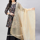 InWeave Black Tropical Sharara Set Gold Or Dupatta - Swadesiicart